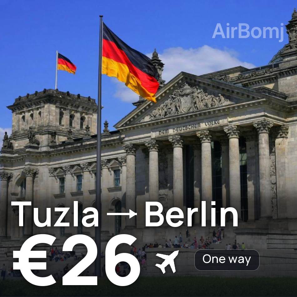 Biglietto aereo: Tuzla — Berlino, €26
