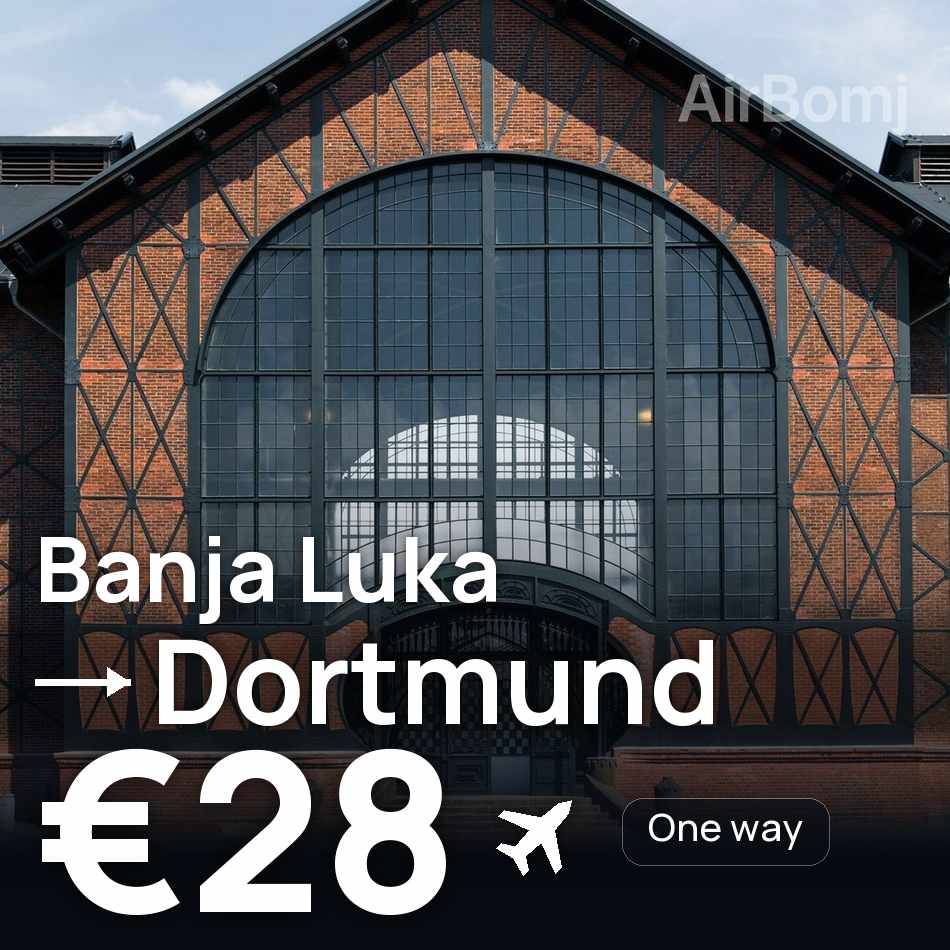 Biglietto aereo: Banja Luka — Dortmund, €28