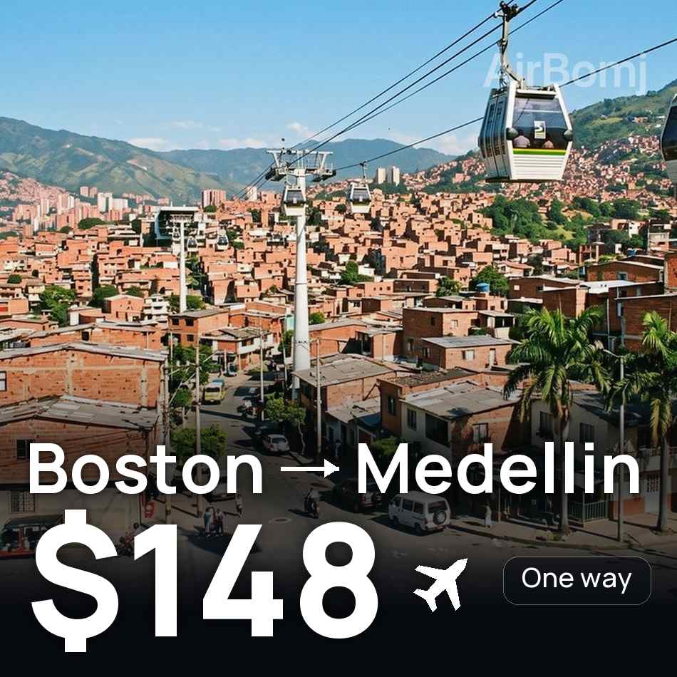 Billet d'avion : Boston — Medellín, $148