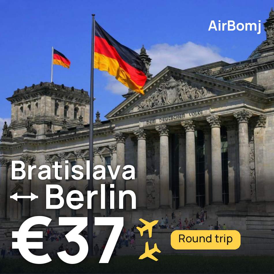 تذكرة طيران: براتيسلافا — برلين، €37