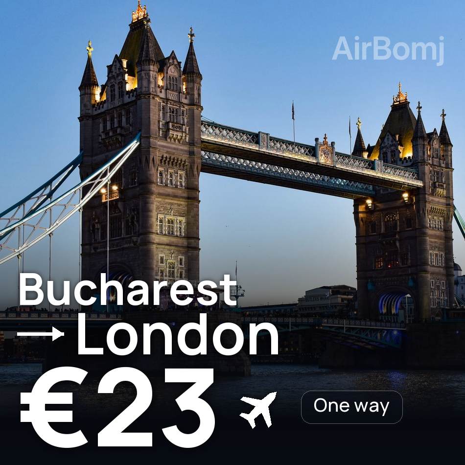 تذكرة طيران: بوخارست — لندن، €23