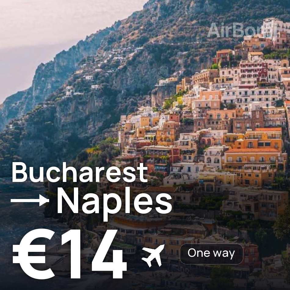 تذكرة طيران: بوخارست — نابولي، €14