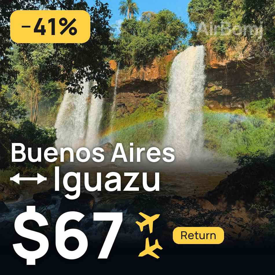 Biglietto aereo: Buenos Aires — Puerto Iguazú, $67