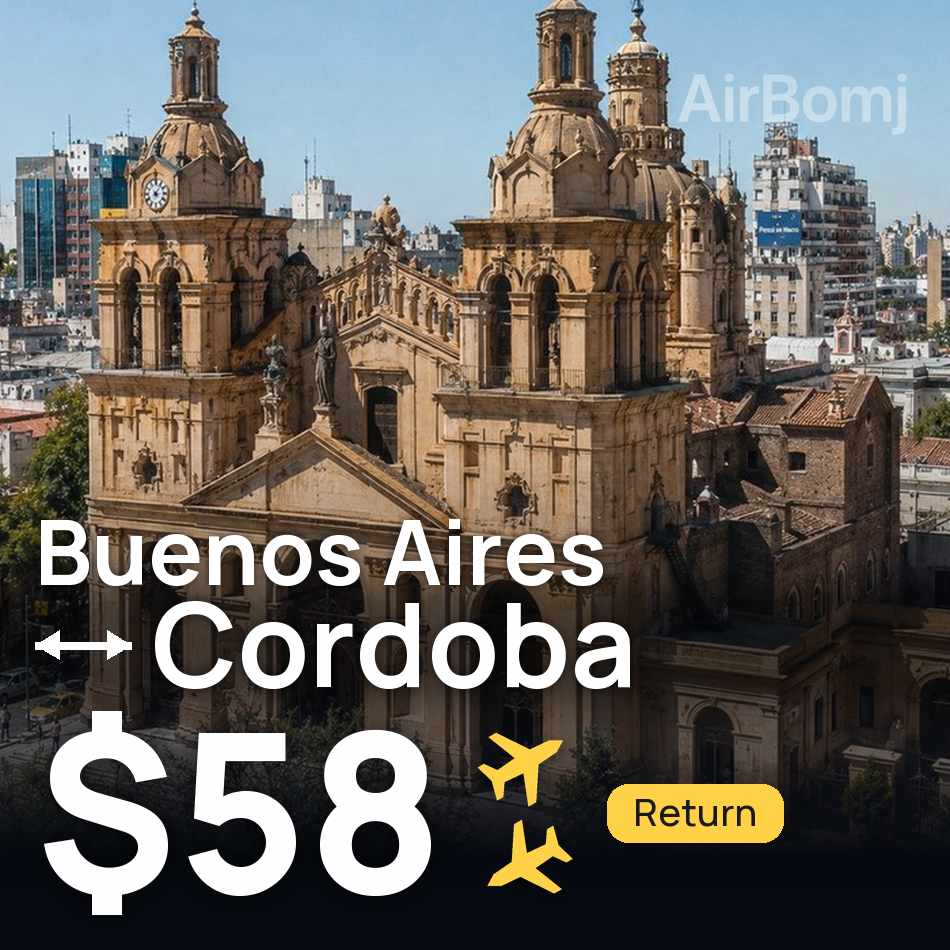 Biglietto aereo: Buenos Aires — Córdoba, $58