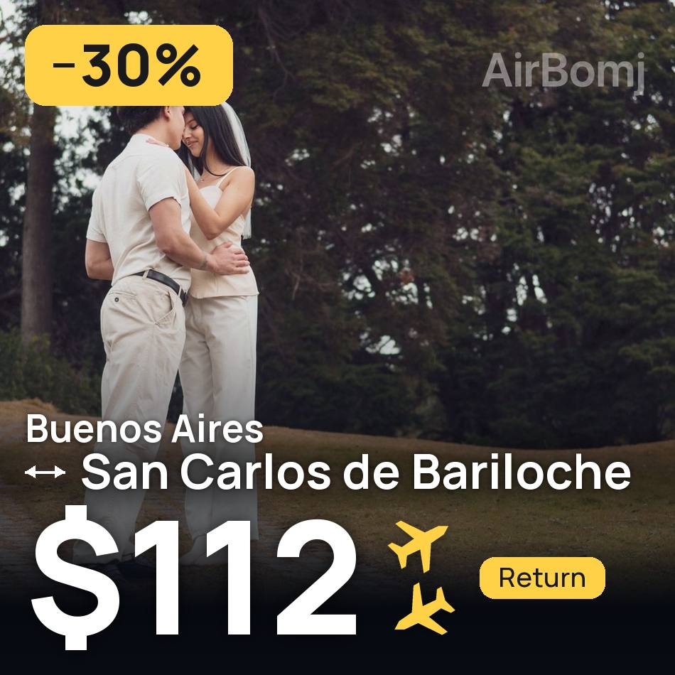 Biglietto aereo: Buenos Aires — San Carlos de Bariloche, $112