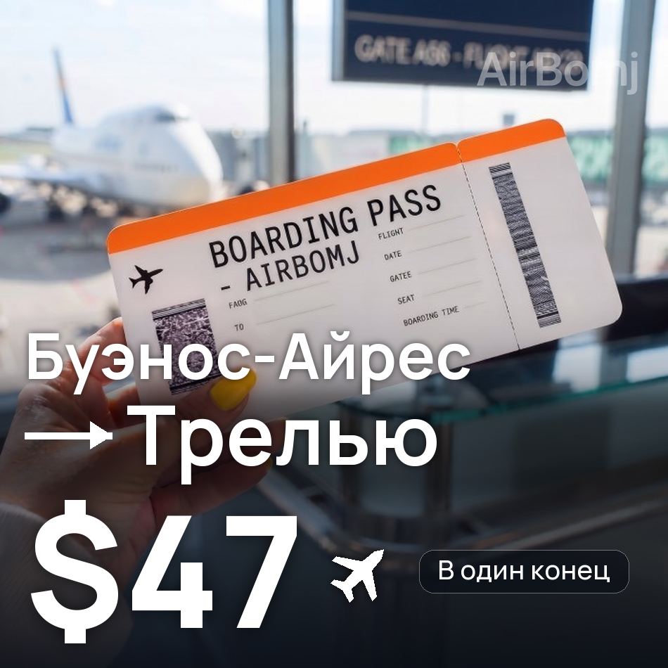 Авиабилет: Буэнос-Айрес — Трелью, $47