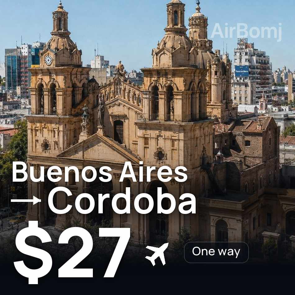 Biglietto aereo: Buenos Aires — Córdoba, $27