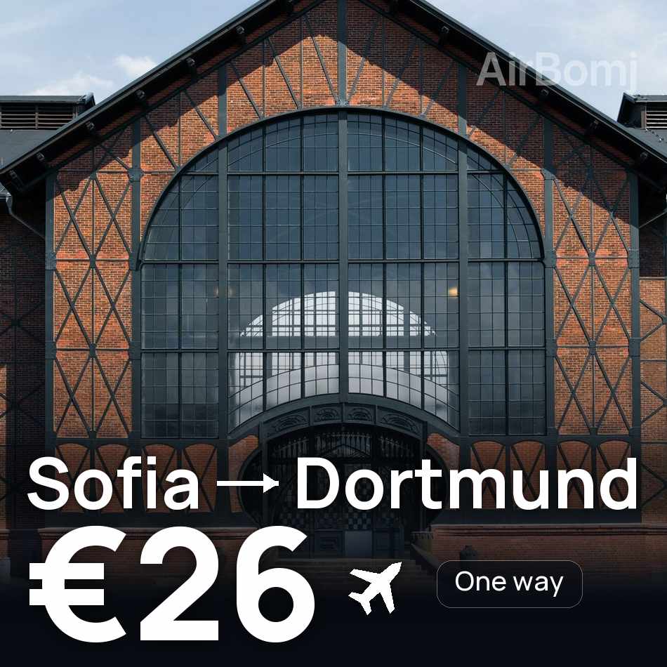 تذكرة طيران: صوفيا — دورتموند، €26