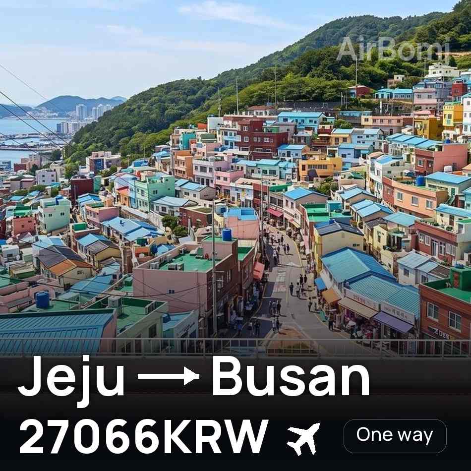 Biglietto aereo: Jeju — Busan, 27066KRW