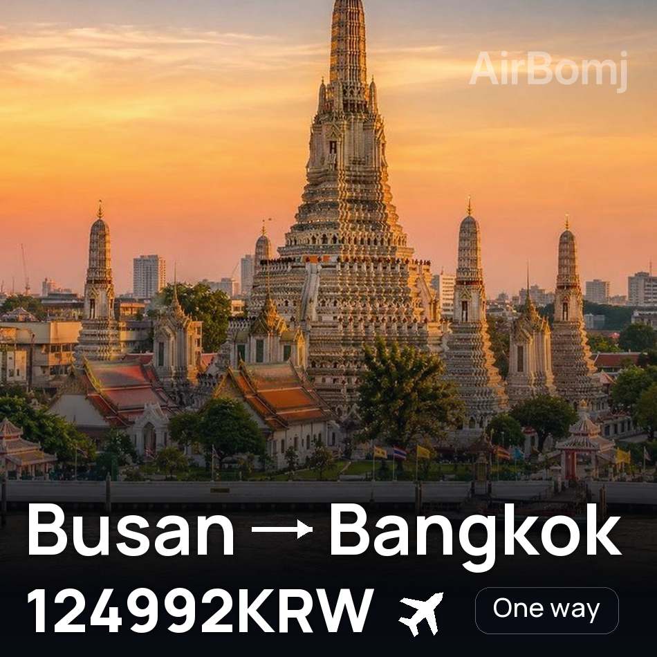 Biglietto aereo: Busan — Bangkok, 124992KRW