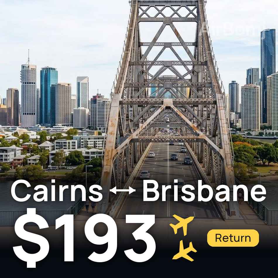 Biglietto aereo: Cairns — Brisbane, $193