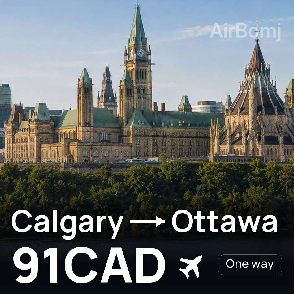 تذكرة طيران: كالجاري — أوتاوا، 91CAD