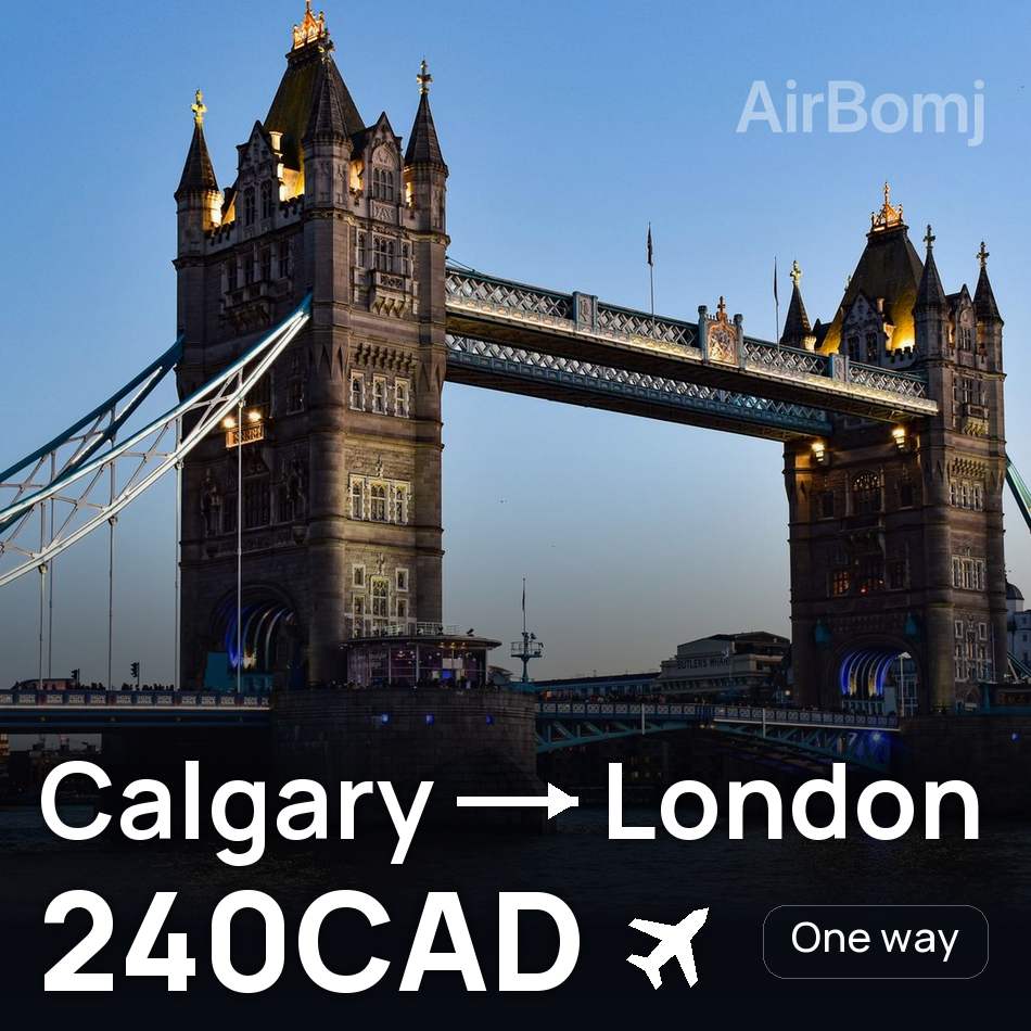تذكرة طيران: كالجاري — لندن، 240CAD