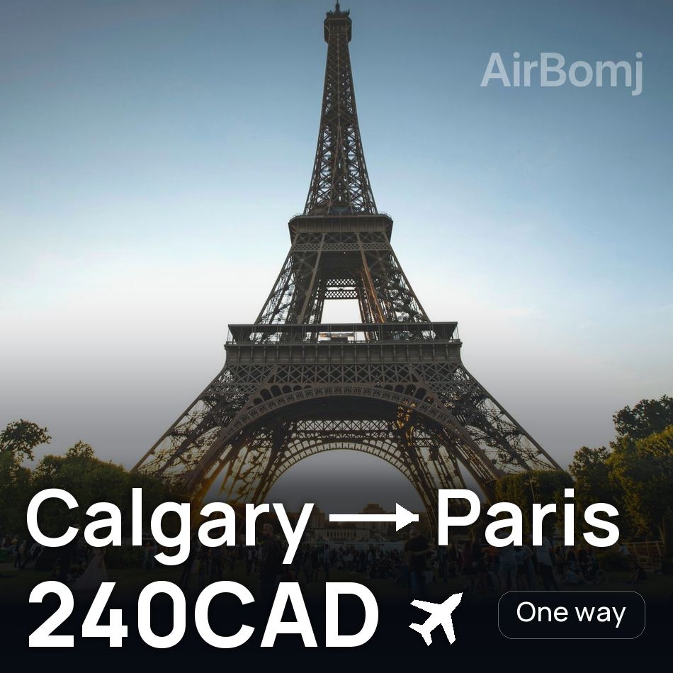 تذكرة طيران: كالجاري — باريس، 240CAD