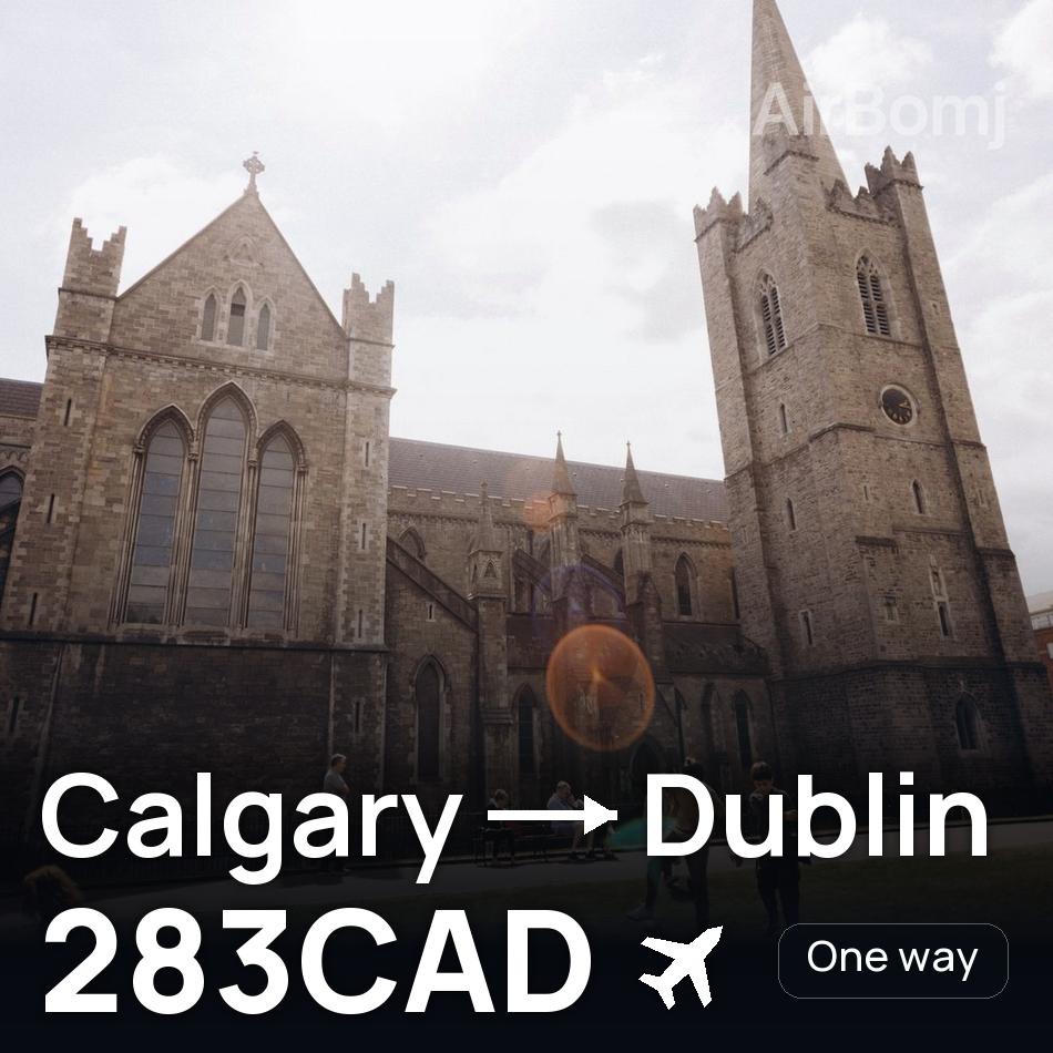 تذكرة طيران: كالجاري — دبلن، 283CAD