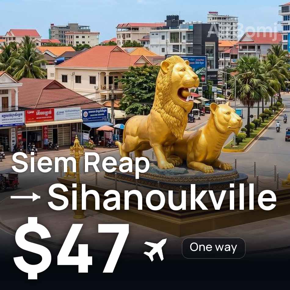 Biglietto aereo: Siem Reap — Sihanoukville, $47