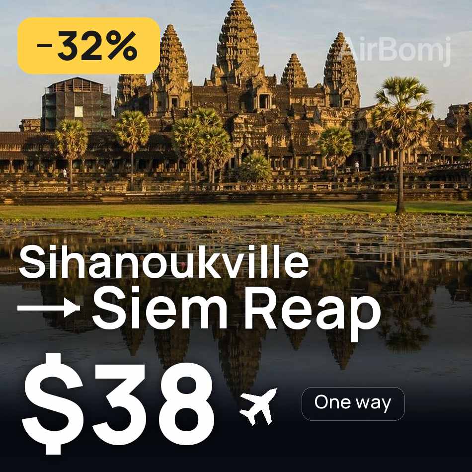 Biglietto aereo: Sihanoukville — Siem Reap, $38