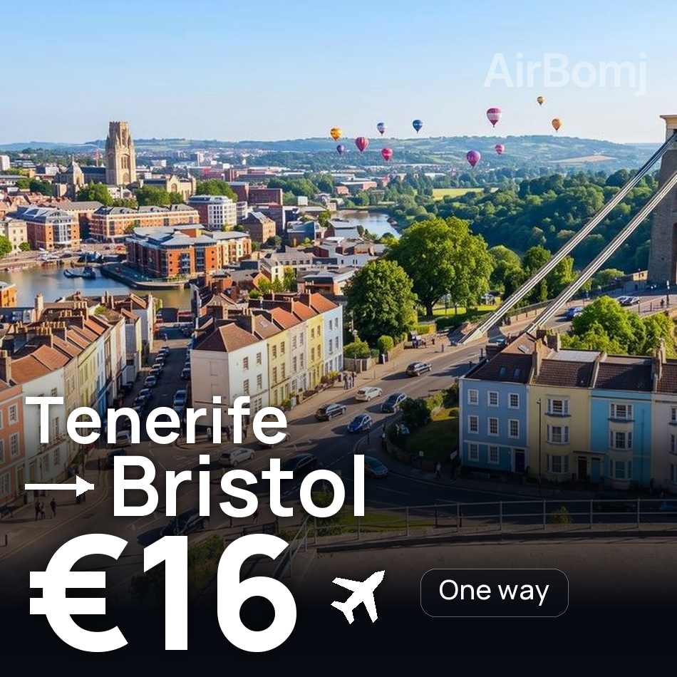 Biglietto aereo: Tenerife — Bristol, €16