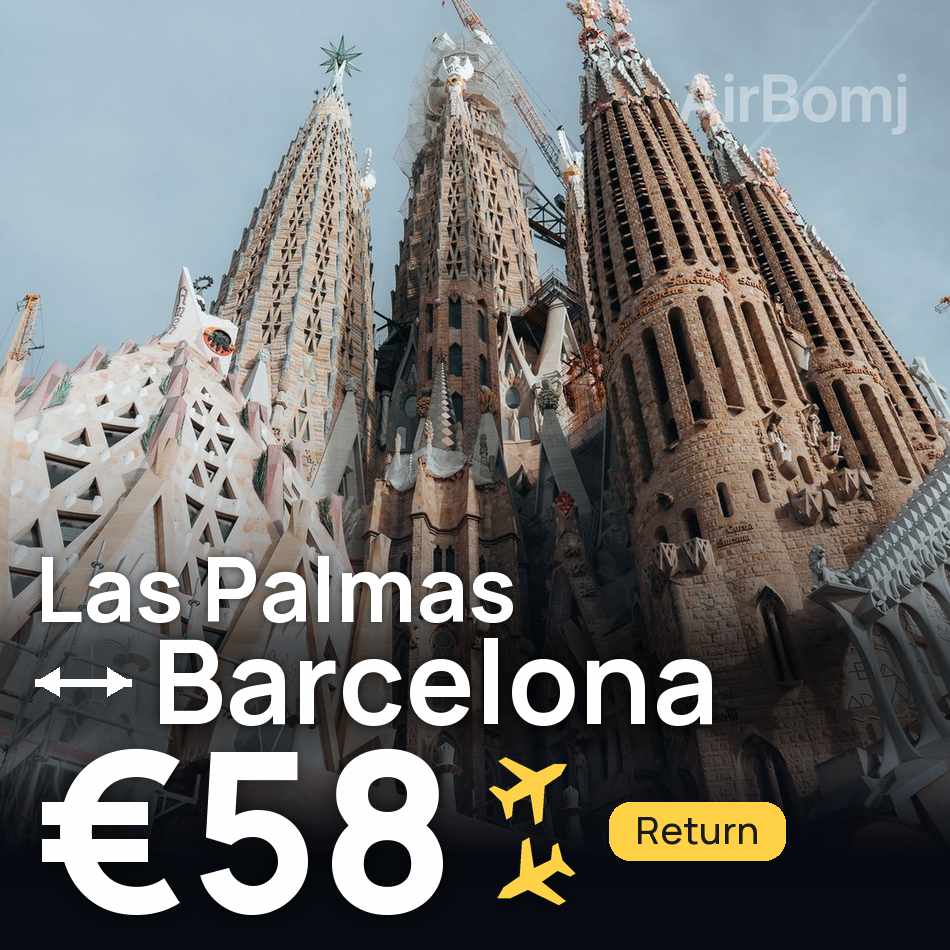 Biglietto aereo: Palmas de Gran Canaria — Barcellona, €58