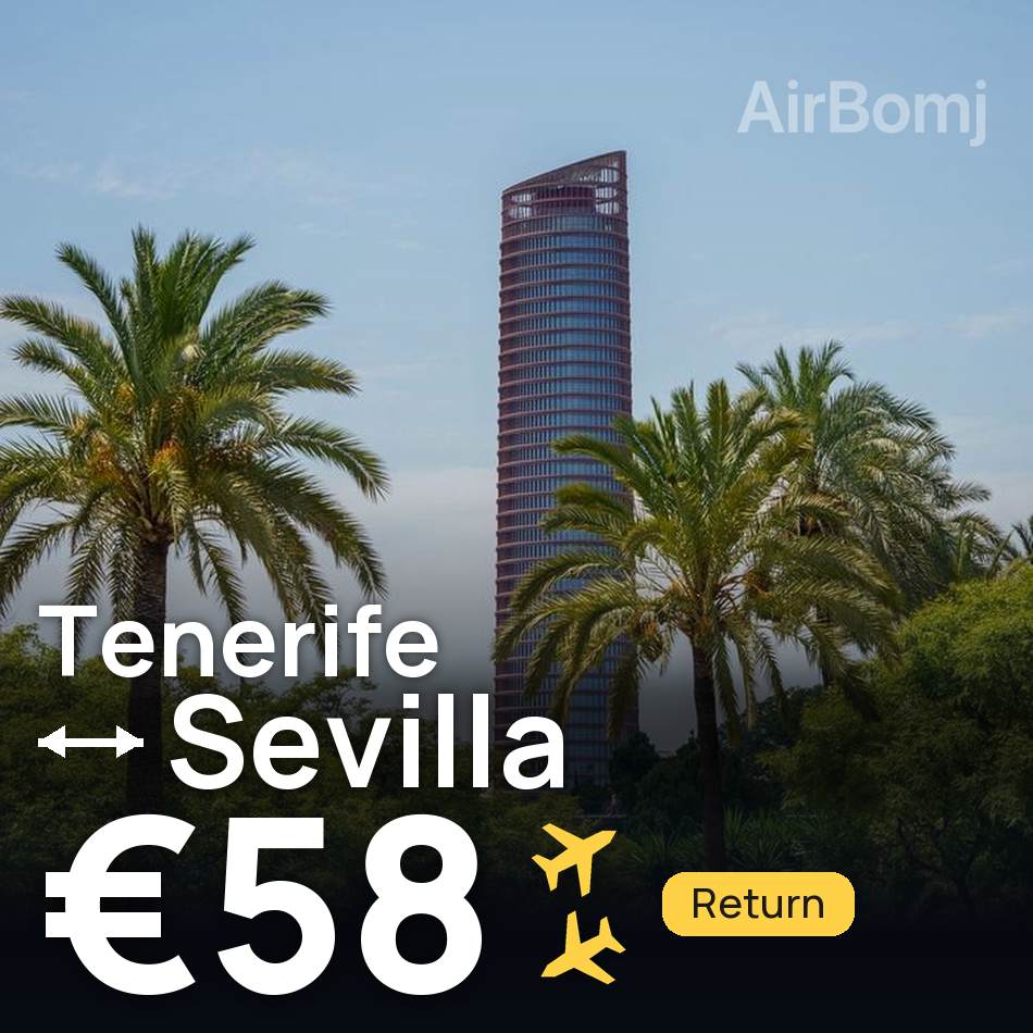 Flugticket: Teneriffa — Seville, €58