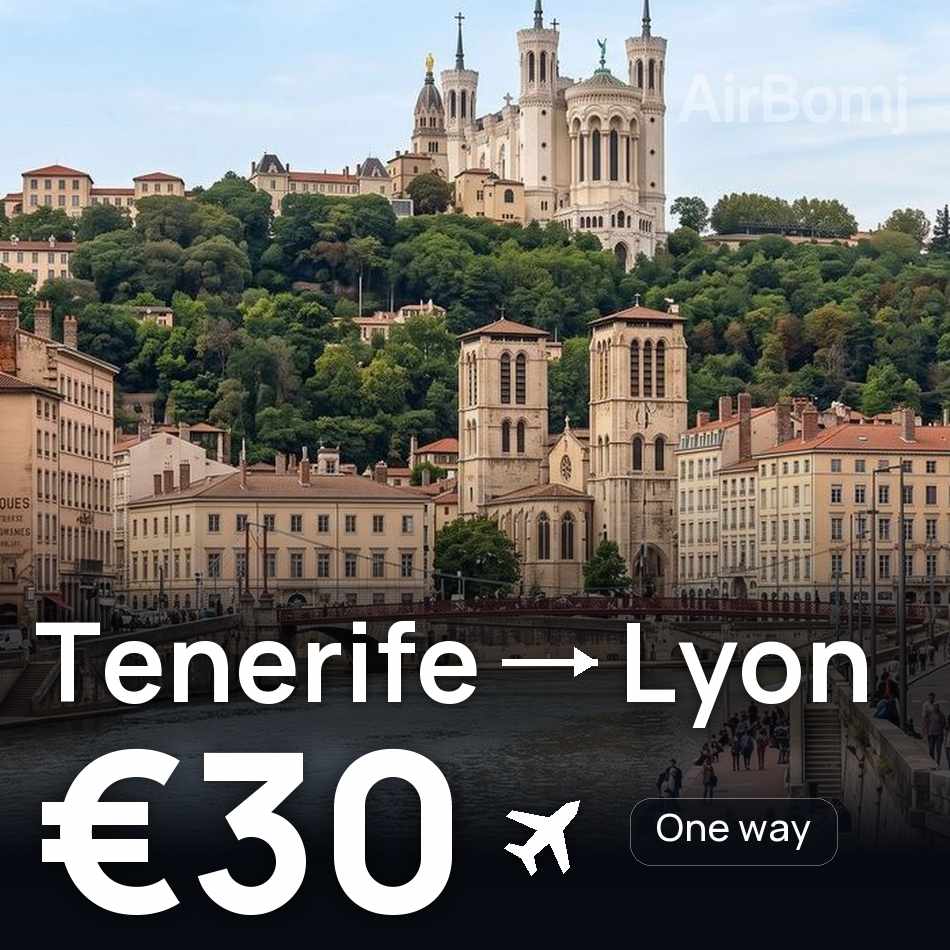 Billet d'avion : Teneriffe — Lyon, €30