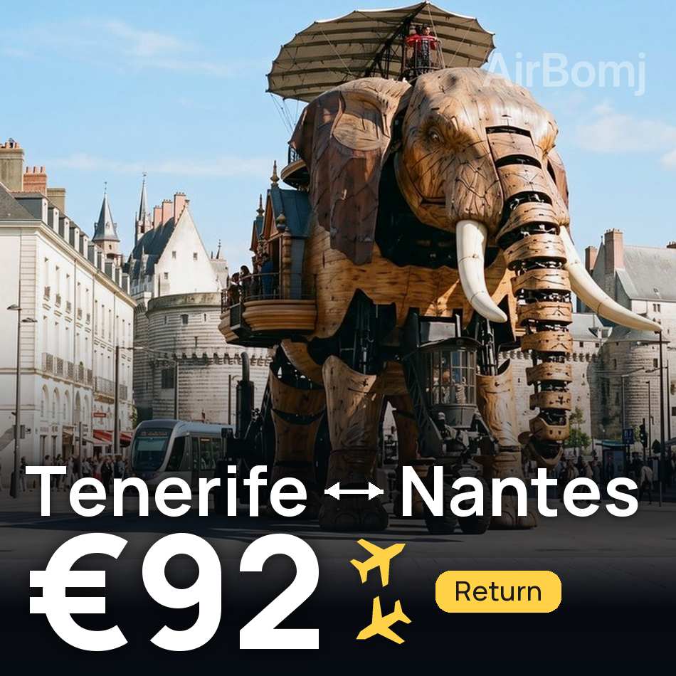 Biglietto aereo: Tenerife — Nantes, €92