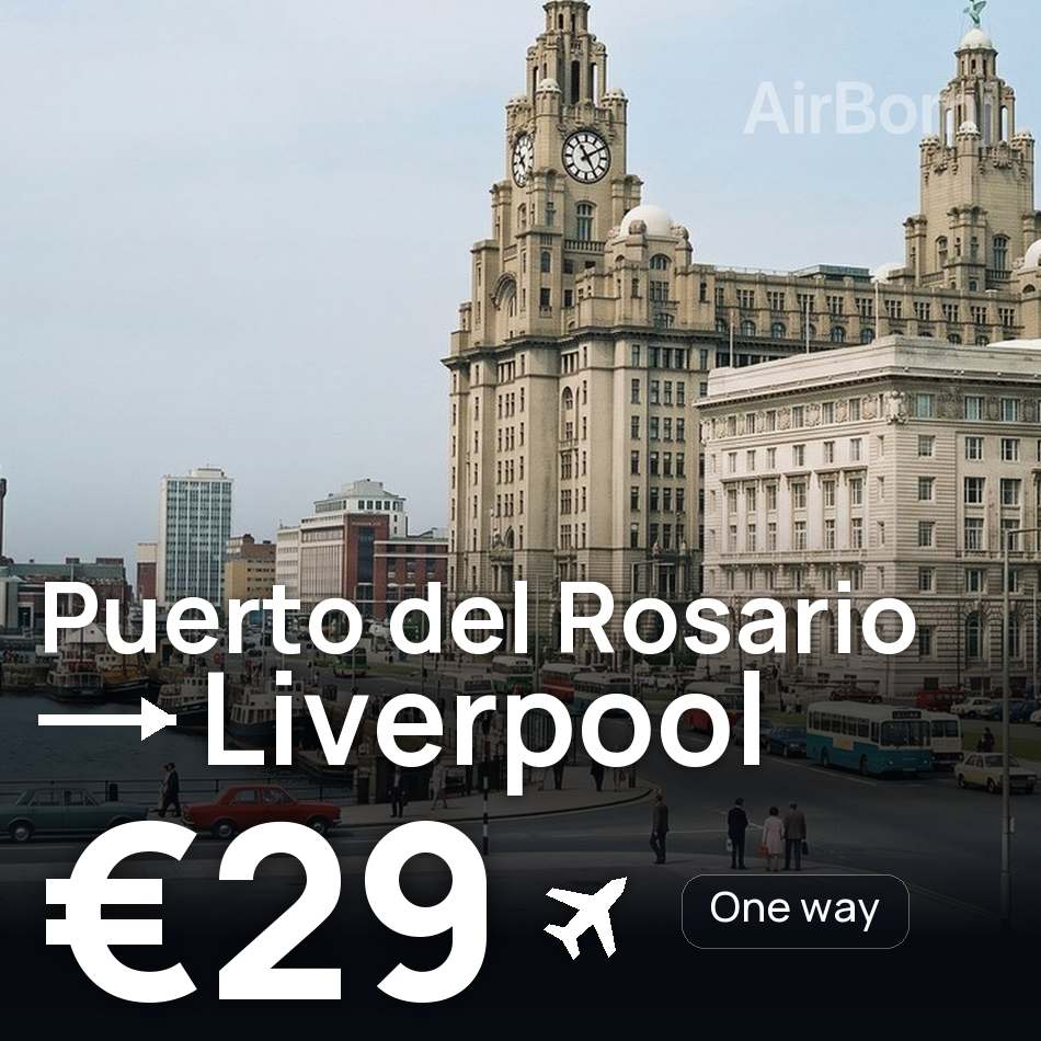 Biglietto aereo: Fuerteventura — Liverpool, €29