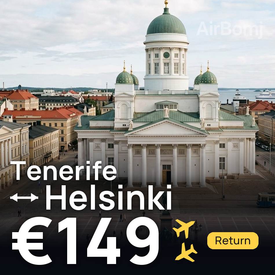 Biglietto aereo: Tenerife — Helsinki, €149