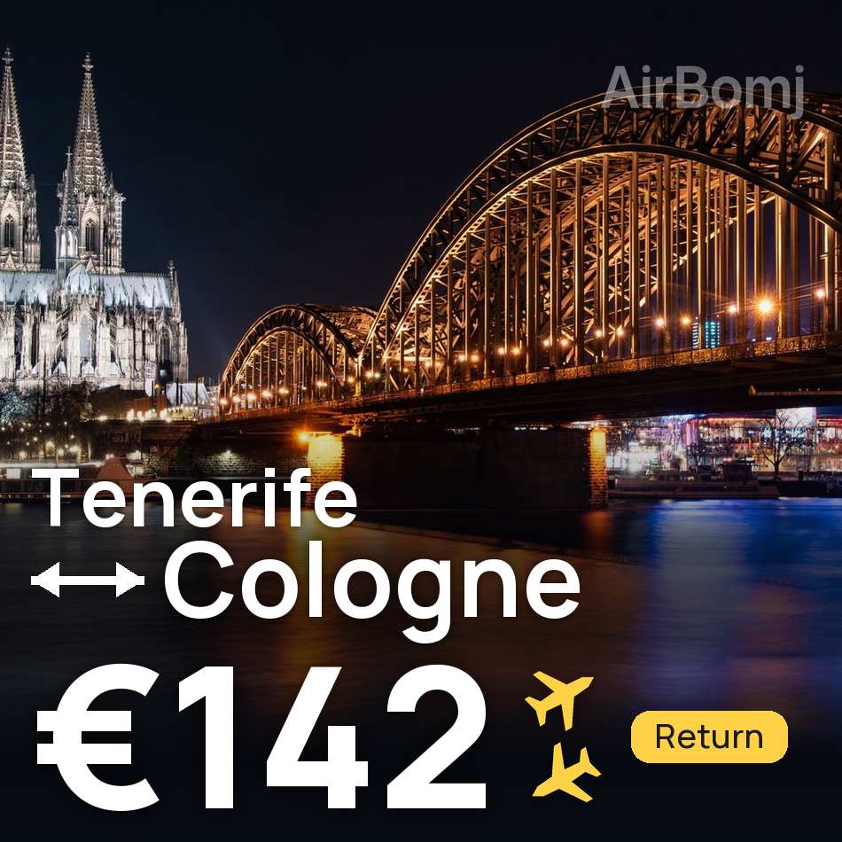 Biglietto aereo: Tenerife — Colonia, €142