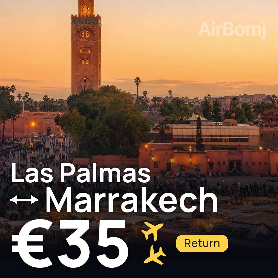 Biglietto aereo: Palmas de Gran Canaria — Marrakesh, €35