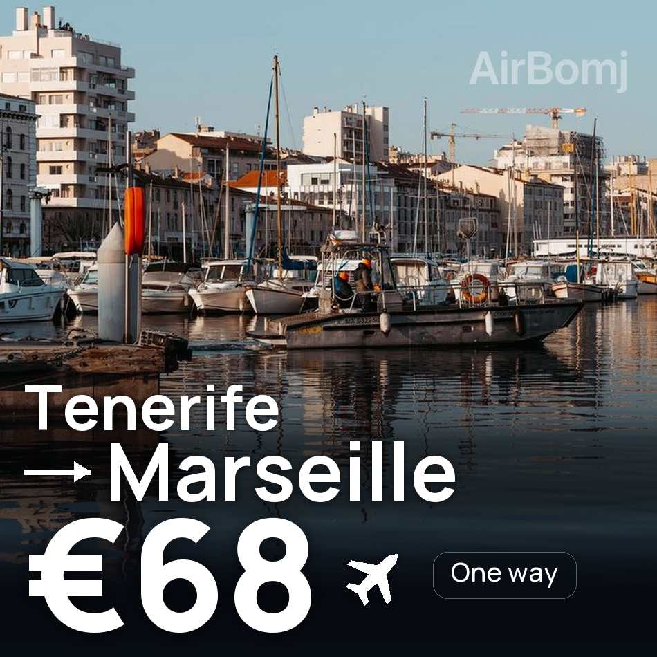 Biglietto aereo: Tenerife — Marsiglia, €68