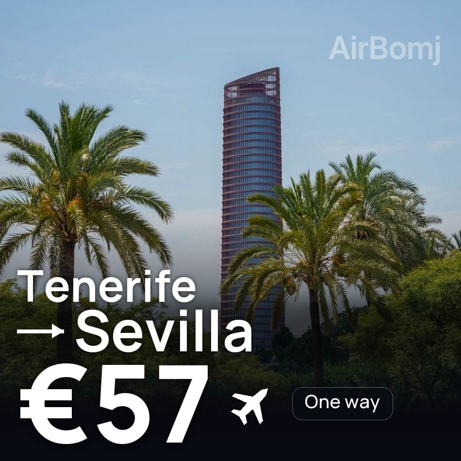 Biglietto aereo: Tenerife — Siviglia, €57