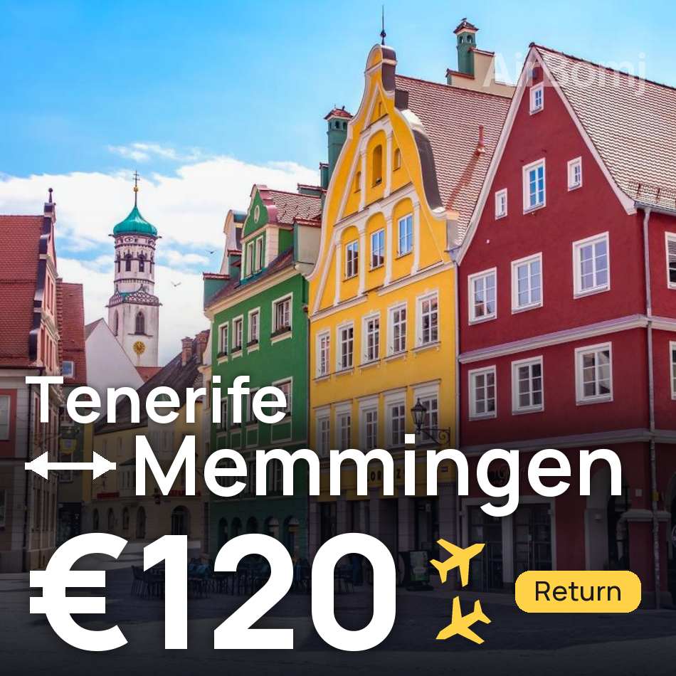 Biglietto aereo: Tenerife — Memmingen, €120