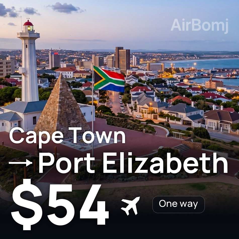 Flugticket: Kapstadt — Gqeberha, $54