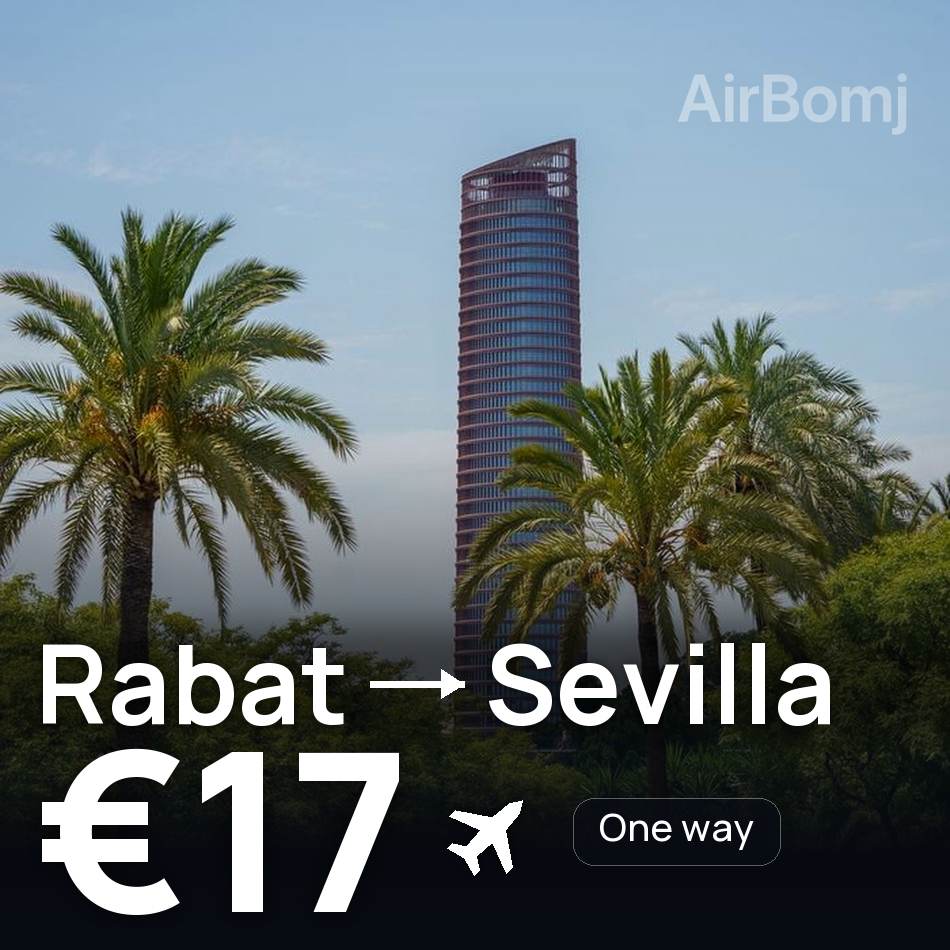 Flight ticket: Rabat to Sevilla, €17