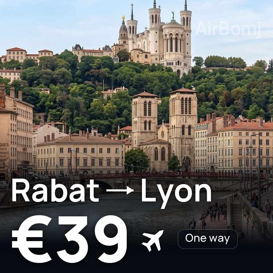 Flight ticket: Rabat to Lyon, €39