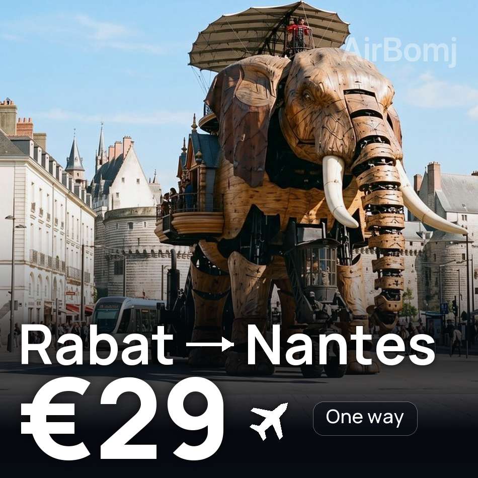 Flight ticket: Rabat to Nantes, €29