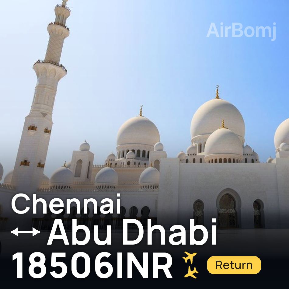 Billet d'avion : Madras — Abou Dabi, 18506INR