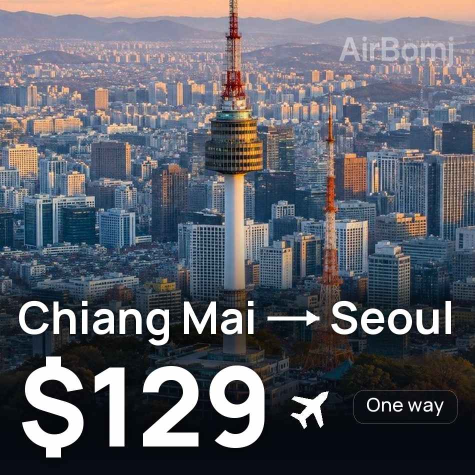 Bilet de avion: Chiang Mai — Seoul, $129