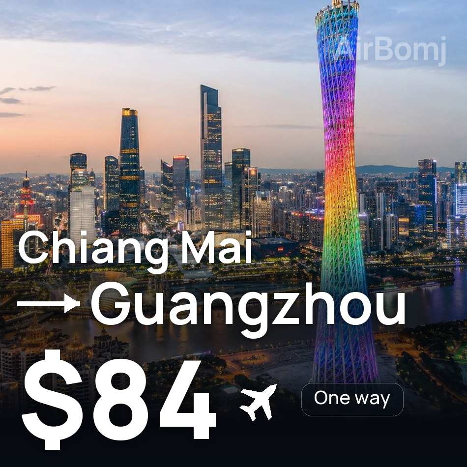 Bilet de avion: Chiang Mai — Guangzhou, $84