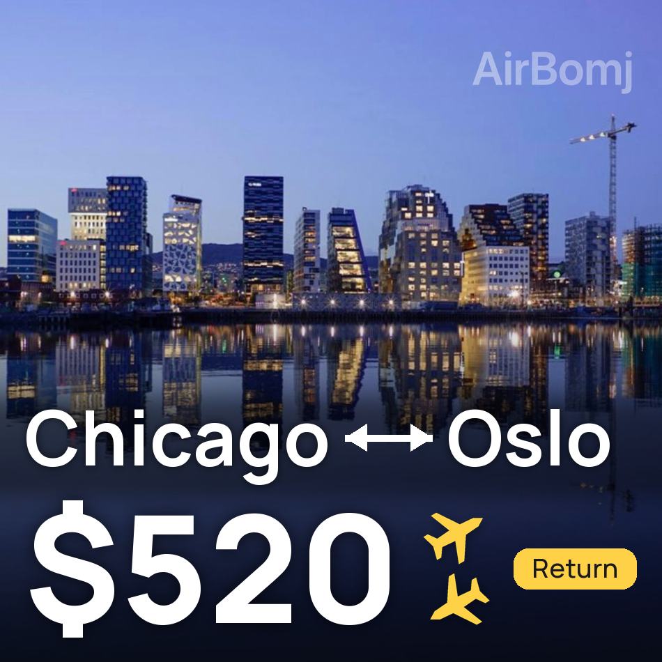 Uçak bileti: Şikago — Oslo, $520