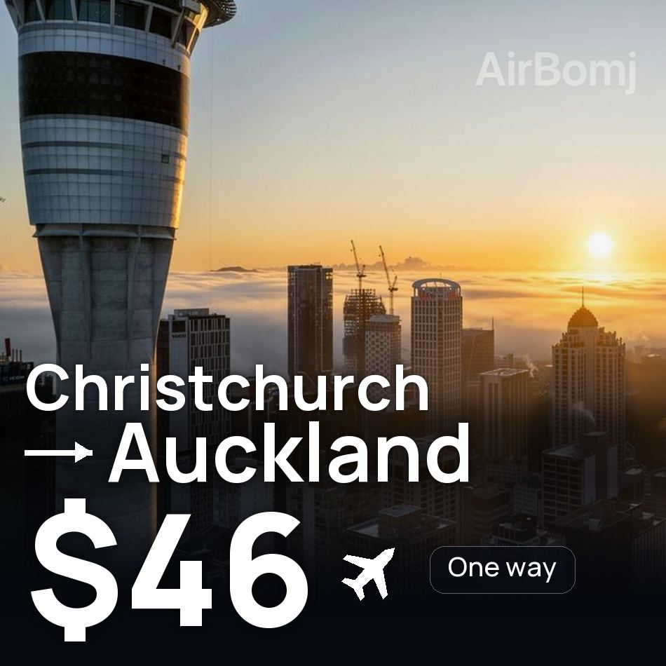 Bilet de avion: Christchurch — Auckland, $46