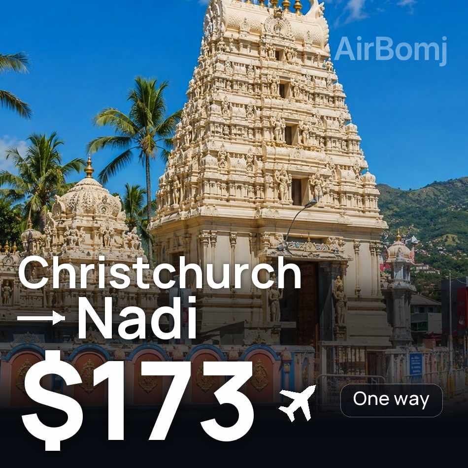 Bilet de avion: Christchurch — Nadi, $173