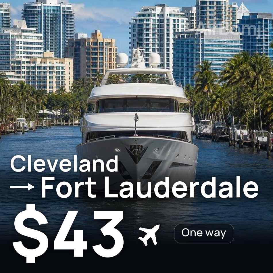 Flugticket: Cleveland — Fort Lauderdale, $43