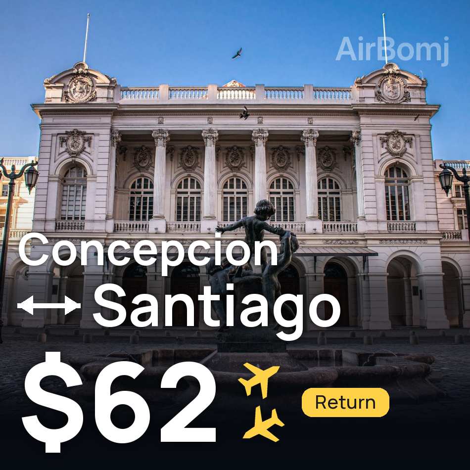 Uçak bileti: Concepcion — Santiago, $62