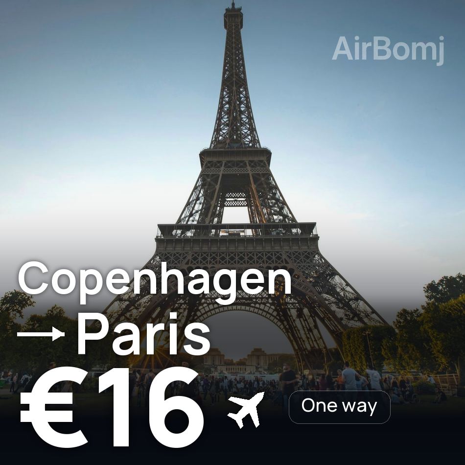 Flugticket: Kastrup — Paris, €16
