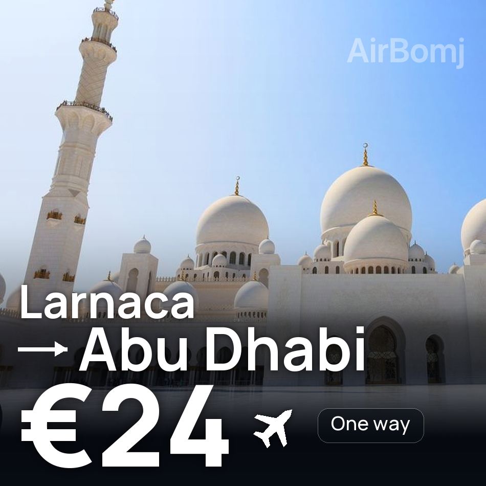 Flight ticket: Larnaca to Abu Dhabi, €24