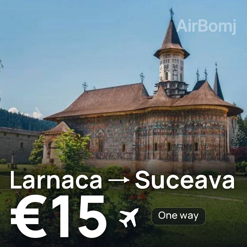 Flight ticket: Larnaca to Suceava, €15
