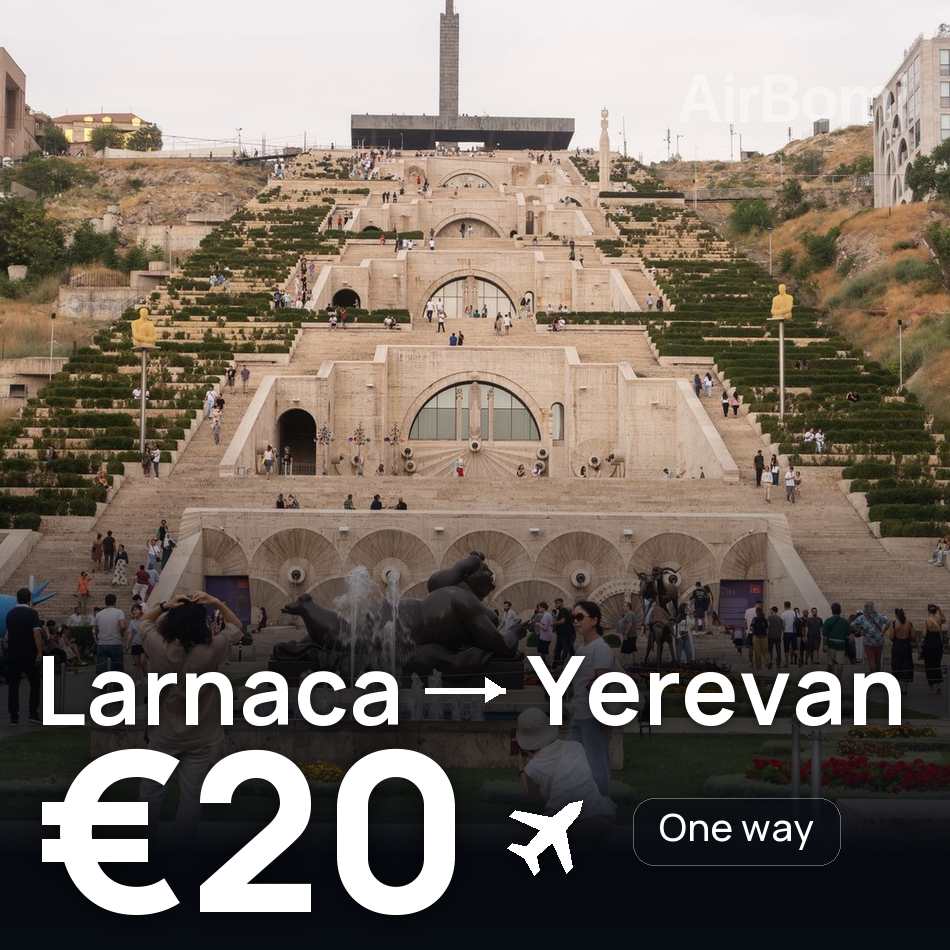 Bilet lotniczy: Larnaka — Erewań, €20