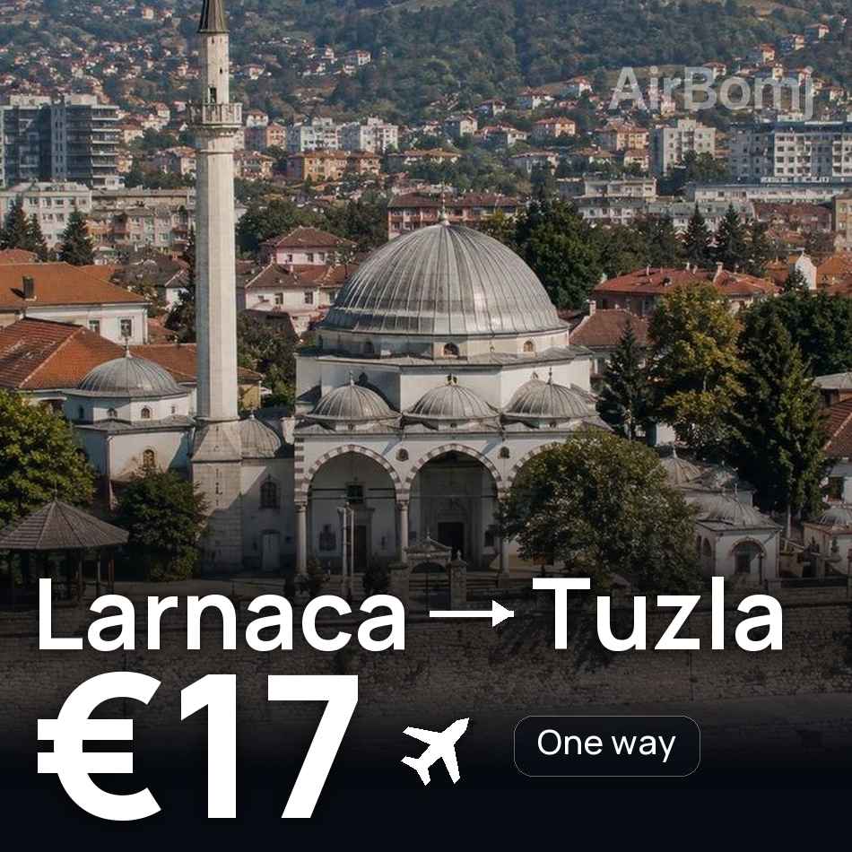 Bilet lotniczy: Larnaka — Tuzla, €17